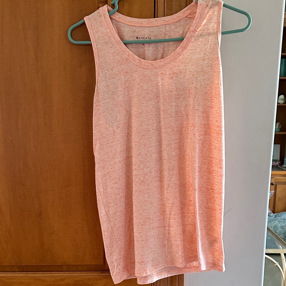 Athleta Soft Orange Sleeveless Tank Top